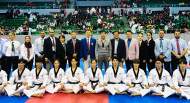 오만대사배 태권도대회서 국기원 시범단 공연 펼쳐져