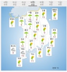 [오늘 및 내일 날씨] 강한 비바람 식목일 적시는 봄비…수도권 20~60mm...제주 최대 300mm