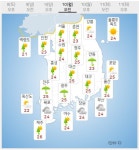 [오늘 및 내일 날씨] 천둥·번개 동반 강한 비 최대 80㎜…낮 최고 33도 폭염...제주·남해 115㎜ 폭우