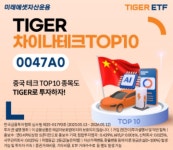 (주) 차이나안트스 | 미래에셋, 'TIGER 차이나테크TOP10 ETF' 상장…中 테크 우량주 투자