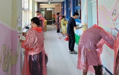 한국앤컴퍼니, 성남·대전서 가족과 함께하는 벽화 그리기 봉사