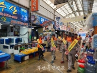 부안소방서, 부안상설시장 소방차 길터주기 캠페인