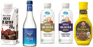 [신상품] 롯데푸드 이지프로틴 저당 초코, 롯데칠성 별빛 청하 스파클링 외