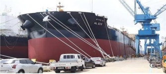 전남 현대삼호중공업서 국내 최초 LNG 추진선 ‘에코호‧그린호’ 명명식 개최