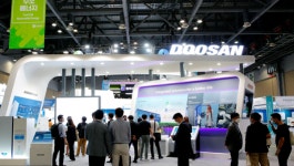 두산, ‘2021 수소모빌리티+쇼’서 트라이젠·연료전지 등 친환경 에너지 기술 선보여