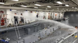 기계연, AI 기반 함정 유류화재 초동진압용 소화체계 개발