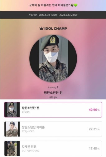 [BTS News] 방탄소년단 진, ‘군복 잘 어울리는’ 현역 아이돌…“11주년 전역날은 아미랑 함께 할게요”