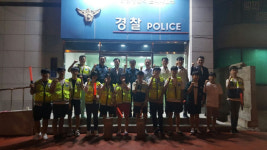 범죄 꼼짝마 은파방범대 학생들과 방범활동