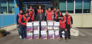 삼계면 청년회 경로당 생필품 전달