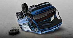 군산 대야면 회전교차로서 통근버스 전도··· 운전자 숨져