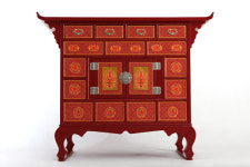 오색빛깔 한지, 고운 자태 뽐내