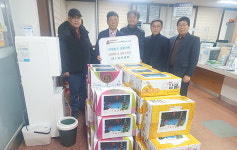 옥산교회, 군산시 옥산면에 한과 기탁