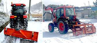 군산시 옥구읍, 주민 주도 제설 작업 눈길