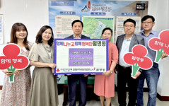 군산시장애인연합회, 월명동에 성금 전달