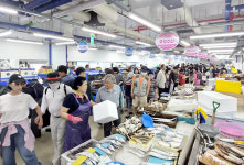 군산수산물종합센터 연일 북적 오징어 품절사태