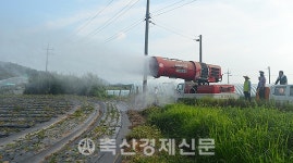 대촌농협 가뭄피해 농작물 긴급 급수 지원