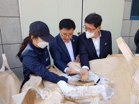 농협광주지역본부 건조벼 첫 수매현장 방문
