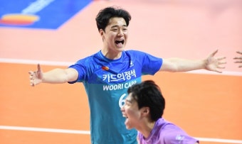 [현장인터뷰] '첫 봄배구' 우리카드 하승우 
