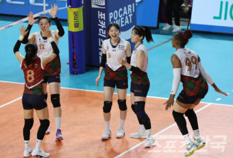 현대건설, 흥국생명 셧아웃 완파 1위 수성