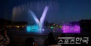 세계 최대 규모 다대포 낙조분수, 여름밤 화려한 물빛 향연