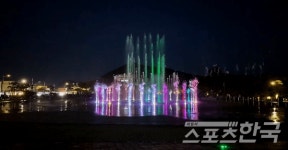 세계 최대 규모 다대포 낙조분수, 여름밤 화려한 물빛 향연