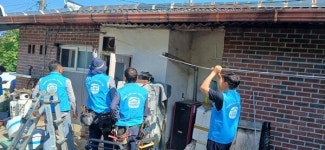 곡성군 고달면 복지기동대, 독거노인 가구에 노후 전기선 교체