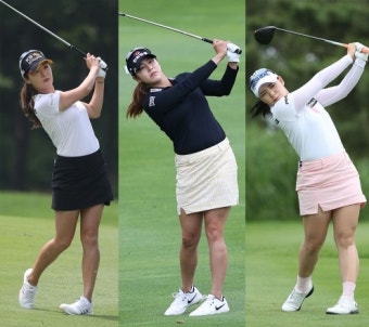 오지현 프로, 역대 챔피언 대결에서 압도…선두권 도약 [KLPGA 한국여자오픈]