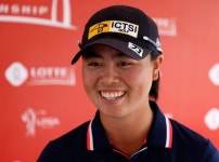 인터뷰하는 유카 사소 [LPGA 롯데챔피언십]