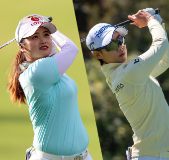 'LPGA 루키' 최혜진-안나린, 포섬에서 팀워크 발휘…공동 8위로 도약