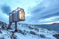 노르웨이 북단의 오로라 스테이