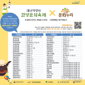 제43회 대구약령시 한방문화축제 문화누리카드로 함께 즐겨요!