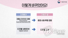 문화체육관광부. ‘이에스지 경영’은 ‘환경·사회·투명 경영’으로