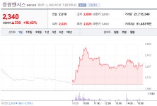 [특징주] 정원엔시스 주가 16% 상승…이유는?
