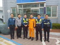 송탄소방서, 주택화재 화재진압에 앞장선  경찰관 표창 수여