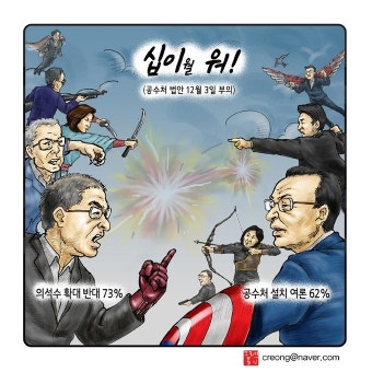 우인덕의 '낙서의 시대'(11) 십이월워! [문재인정부 1/2 만평보고서]