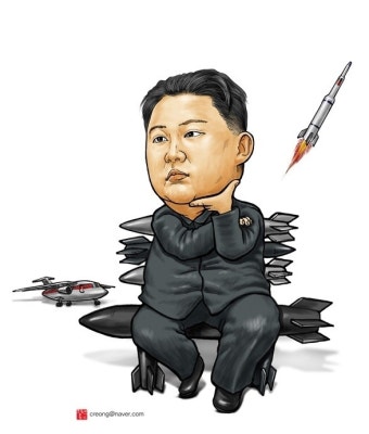 우인덕의 '낙서의 시대'(12) 김정은의 속내는…[문재인정부 1/2 만평보고서]