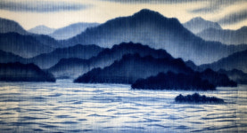 대만의 첸진링 작가의 쪽염색 산수화 작품을 만나다