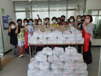 사천시 자원봉사센터, 사랑의 밥차 먹거리 키트 나눔