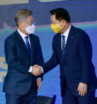 김두관, 경선 후보 중도 사퇴 이재명 지지 선언 