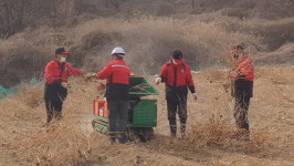 합천군 덕곡면, 영농부산물 파쇄로 ‘산불 사전 차단’