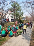 김해시 장유3동, 율하천 새봄 맞이 꽃길(밭) 조성
