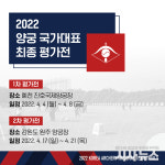 대한양궁협회 국가대표 평가전 예천군 진호국제양궁장에서 열린다