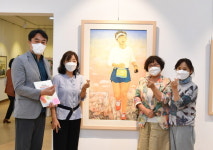 [포토] 김상호 하남시장, 제33회 하남미술대전 전시회 방문