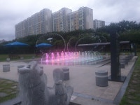 밀양시, 무더위 식혀줄 삼문둔치 바닥분수 가동