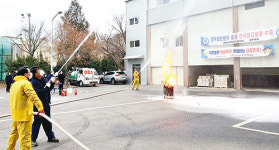 농협 고령공판장, 화재 예방 소방훈련 실시