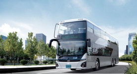 현대자동차그룹 이층 전기버스 1호차 전달하여 주목