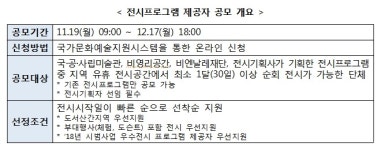 2019년 미술창작 전시공간 활성화 지원 사업 전시프로그램 제공자 공모