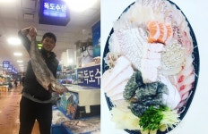노량진수산시장맛집 독도수산 7키로 이상 자연산 대형 민어회, 초복 보양식으로 인기몰이