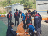 목포해양경찰서, 영광 낙월도에서 해양오염 방제훈련 가져