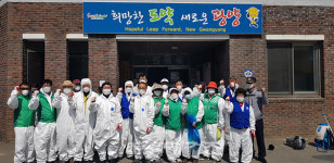 광양시, 옥곡면, 코로나19 예방 위해 방역소독 실시